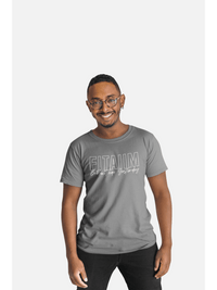 Round Neck T-shirt Charcoal Melange - Fitaiim