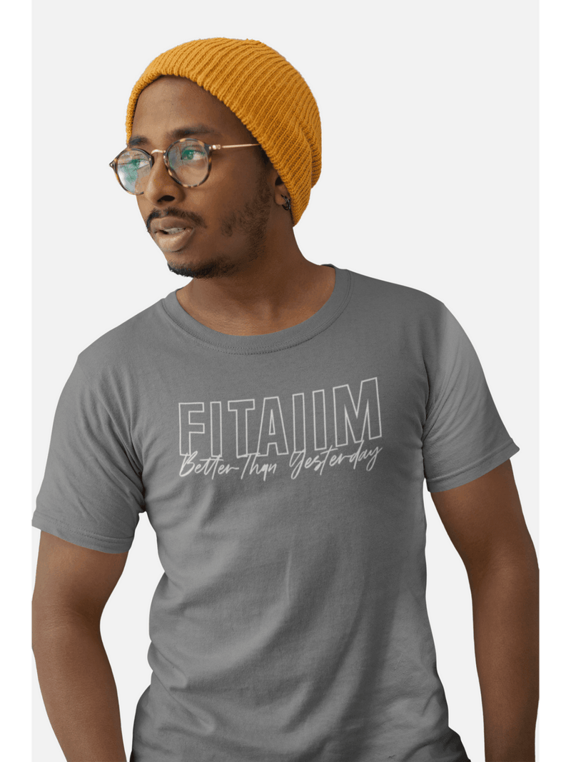 Round Neck T-shirt Charcoal Melange - Fitaiim