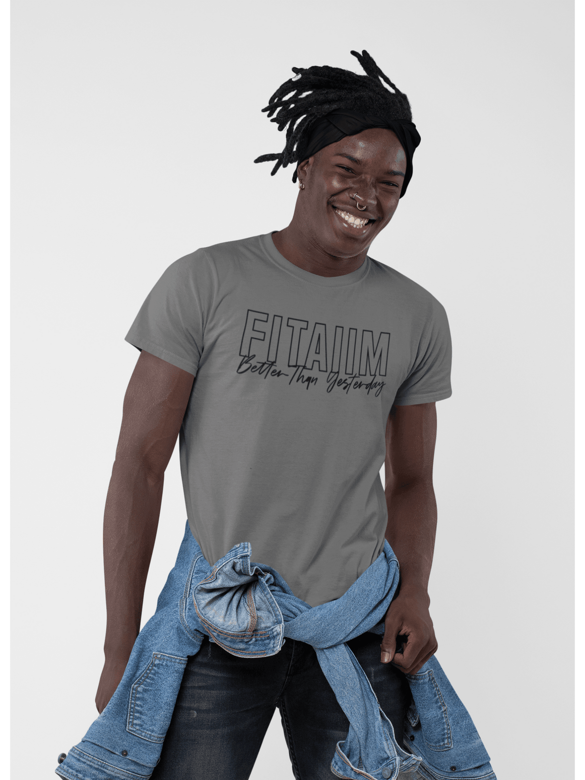 Round Neck T-shirt Charcoal Melange - Fitaiim