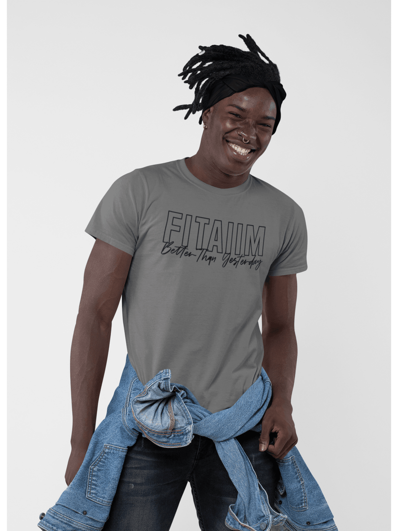 Round Neck T-shirt Charcoal Melange - Fitaiim