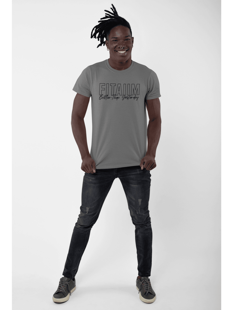 Round Neck T-shirt Charcoal Melange - Fitaiim