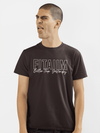 Round Neck T-shirt Coffee Brown - Fitaiim