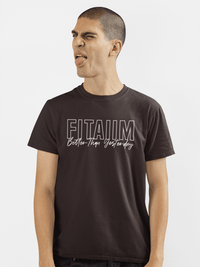 Round Neck T-shirt Coffee Brown - Fitaiim