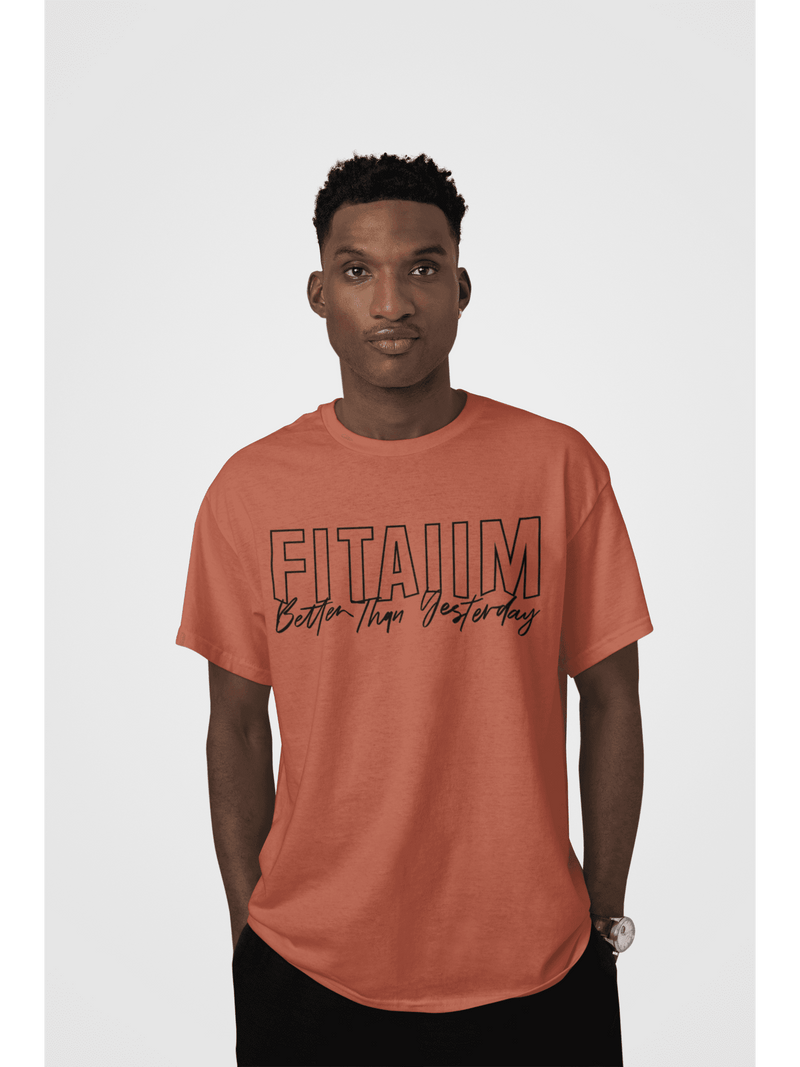 Oversized Men T-Shirt Coral - Fitaiim