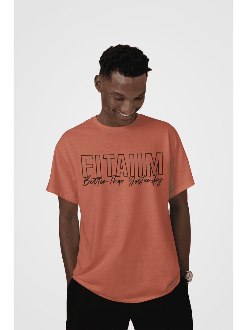 Oversized Men T-Shirt Coral - Fitaiim