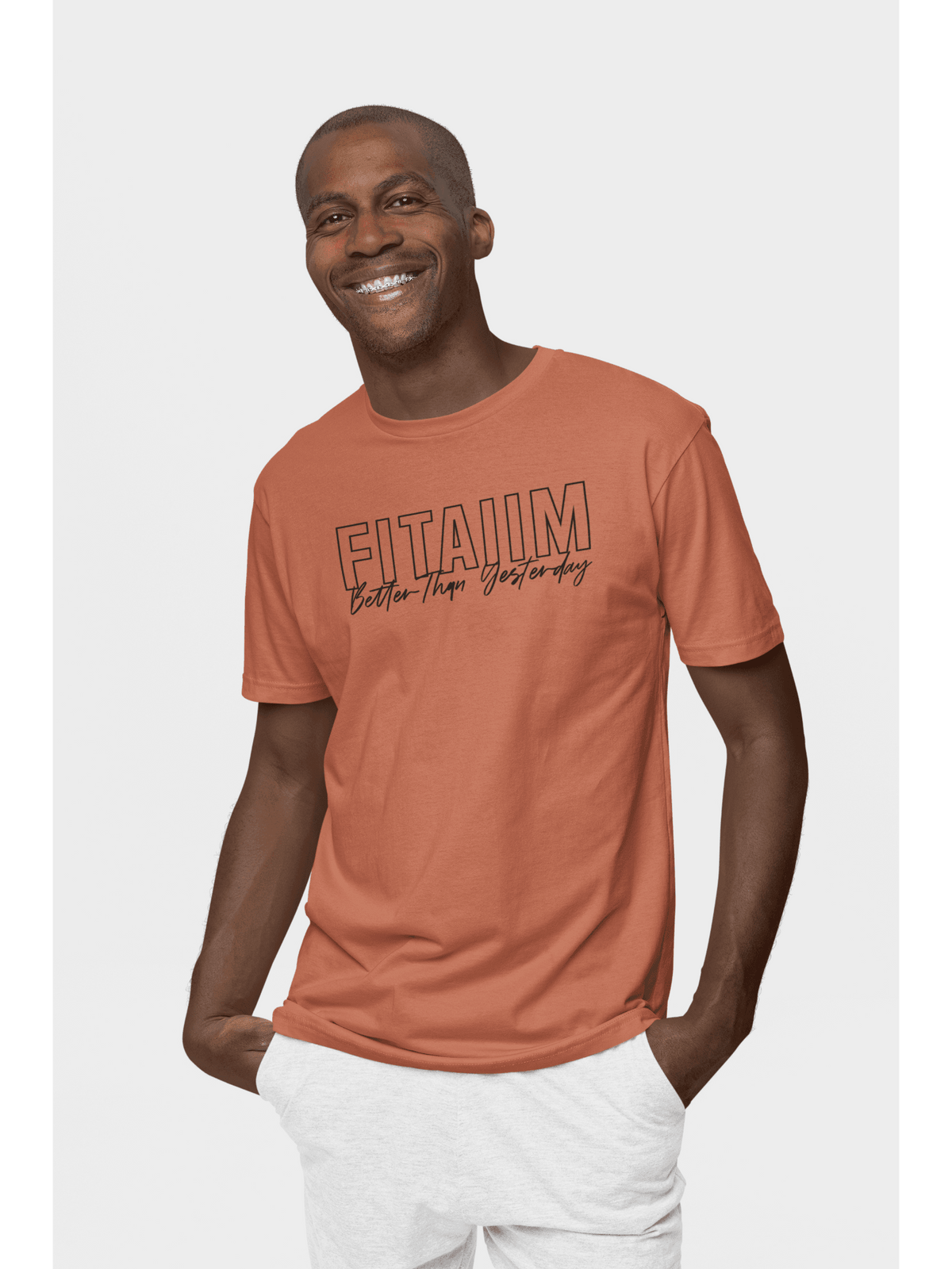 Round Neck T-shirt Coral - Fitaiim