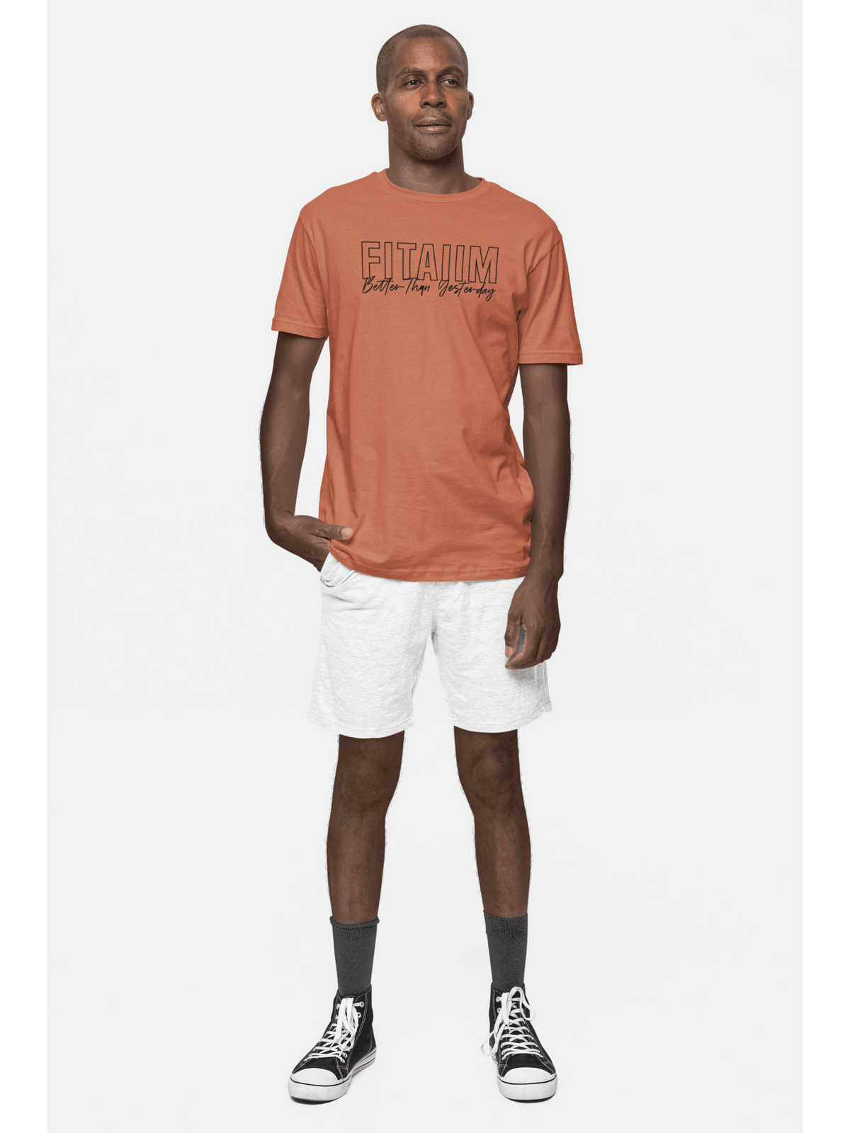 Round Neck T-shirt Coral - Fitaiim