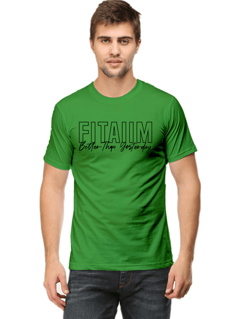 Round Neck T-shirt Flag Green - Fitaiim