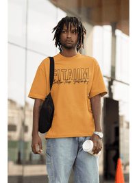 Oversized Men T-Shirt Golden Yellow - Fitaiim