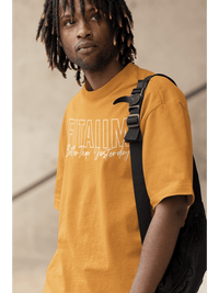 Oversized Men T-Shirt Golden Yellow - Fitaiim