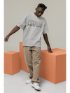 Oversized Men T-Shirt Grey Melange - Fitaiim