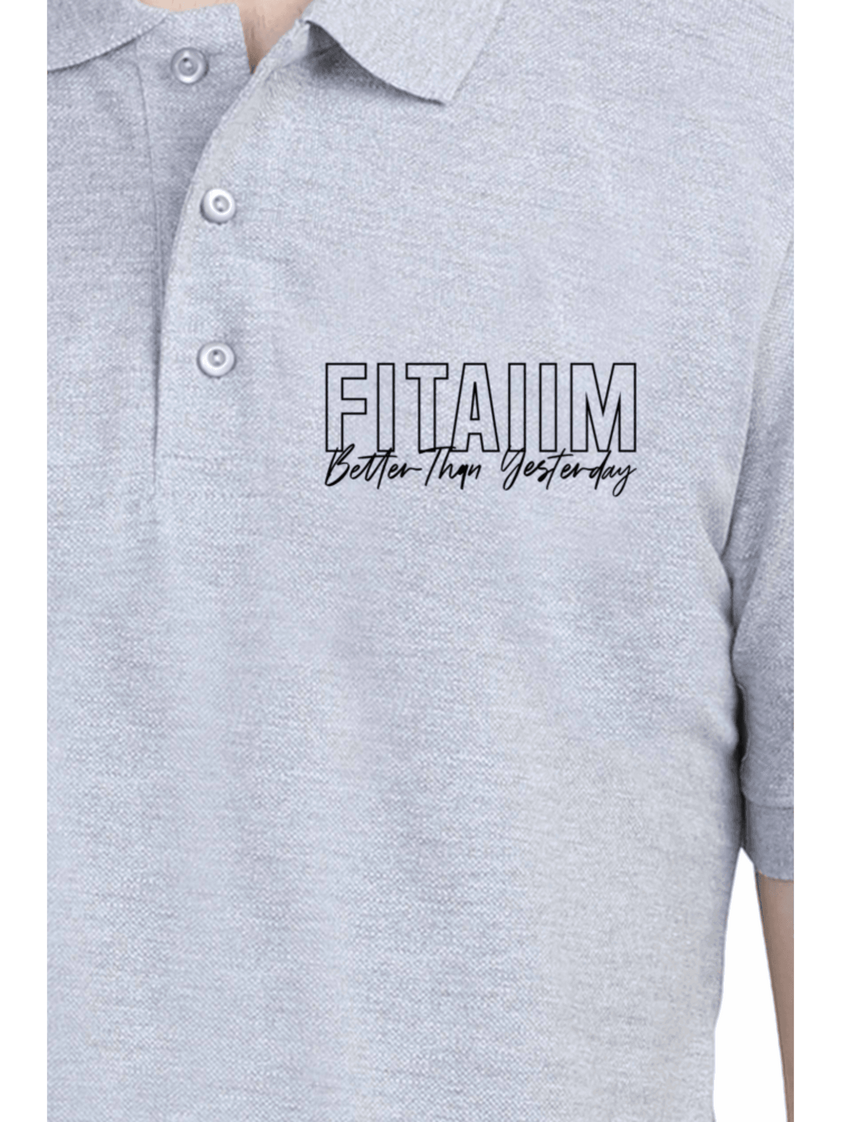 Polo Men T-shirt Grey Melange - Fitaiim