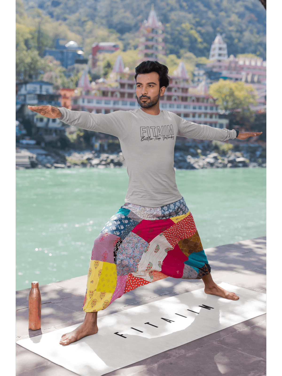 Round Neck Full Sleeve T-Shirt Grey Melange - Fitaiim