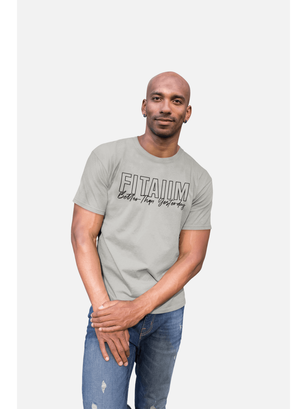 Round Neck T-shirt Grey Melange - Fitaiim