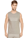 Round Neck Sleeveless Men Tank Grey - Fitaiim