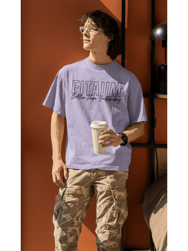 Oversized Men T-Shirt Lavender - Fitaiim