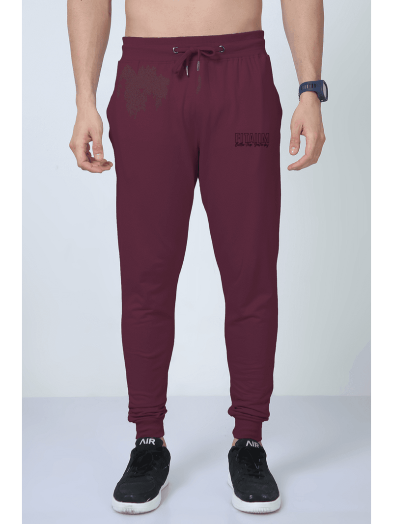 Men Jogger Maroon - Fitaiim