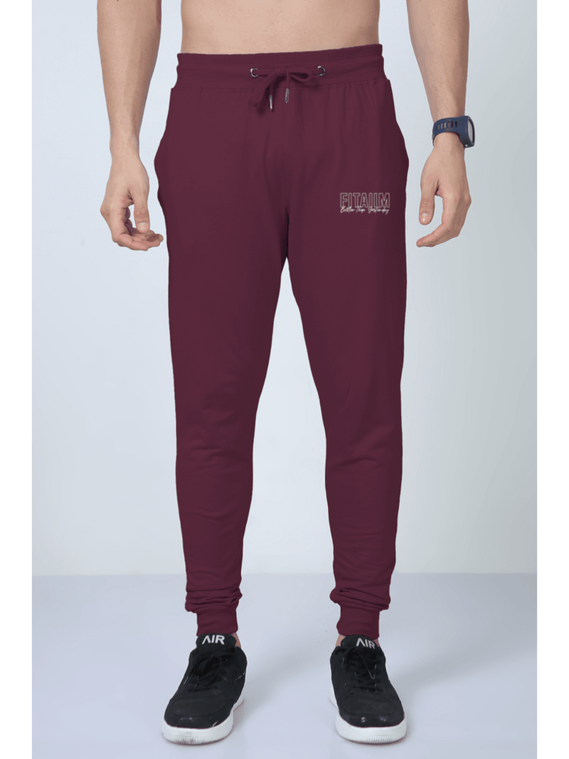 Men Jogger Maroon - Fitaiim