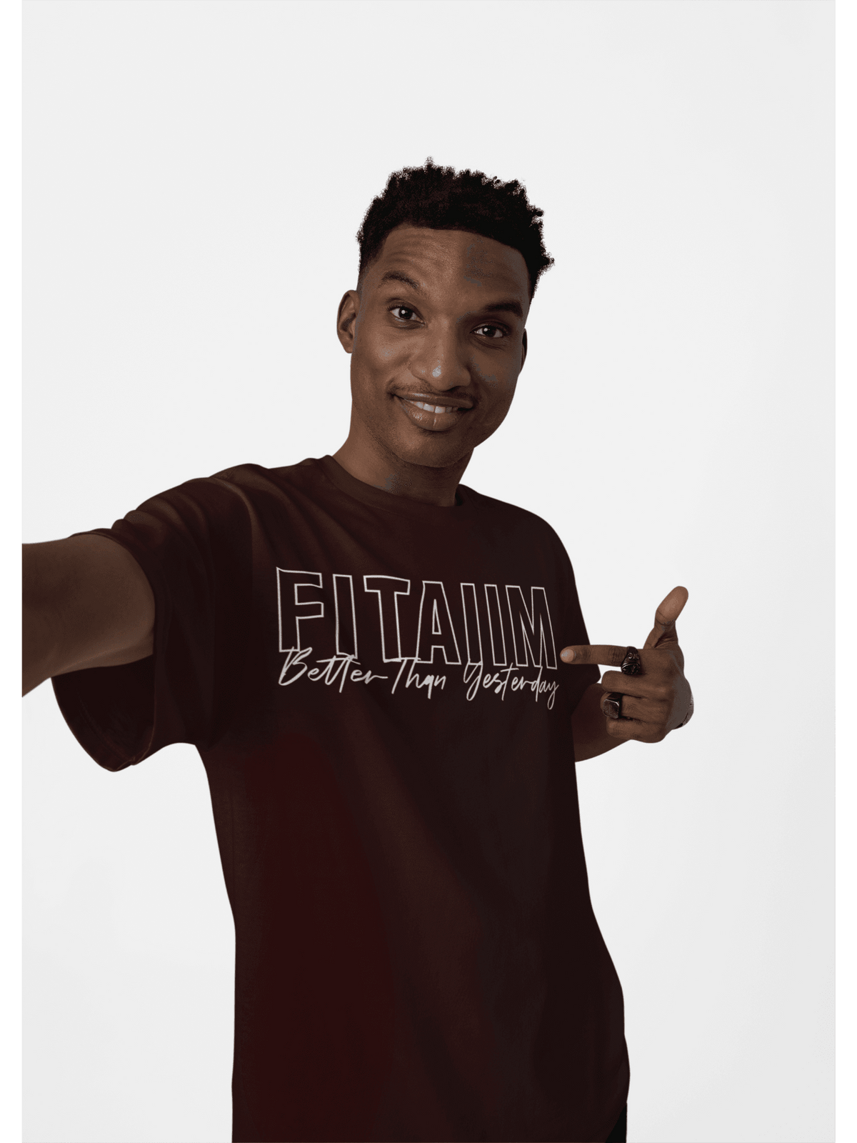 Oversized Men T-Shirt Maroon - Fitaiim