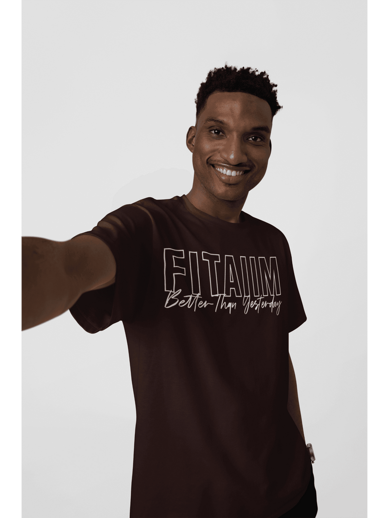 Oversized Men T-Shirt Maroon - Fitaiim