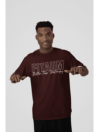 Oversized Men T-Shirt Maroon - Fitaiim
