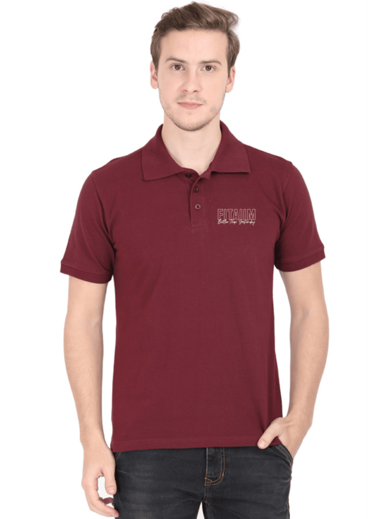 Polo Men T-shirt Maroon - Fitaiim