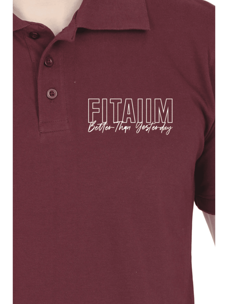 Polo Men T-shirt Maroon - Fitaiim