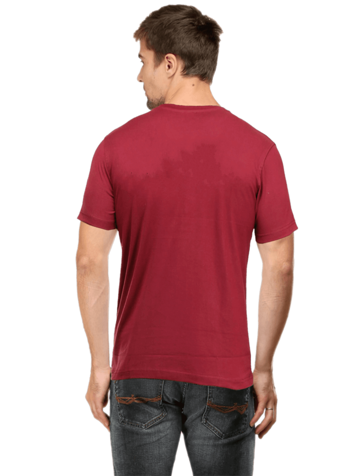 Round Neck T-shirt Maroon - Fitaiim