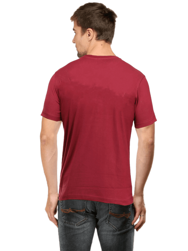 Round Neck T-shirt Maroon - Fitaiim