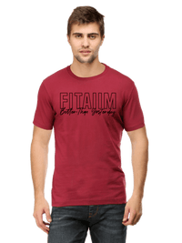Round Neck T-shirt Maroon - Fitaiim