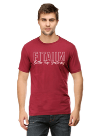 Round Neck T-shirt Maroon - Fitaiim