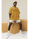 Oversized Men T-Shirt Mustard Yellow - Fitaiim
