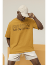 Oversized Men T-Shirt Mustard Yellow - Fitaiim