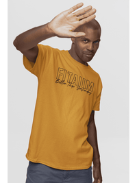 Round Neck T-shirt Mustard Yellow - Fitaiim