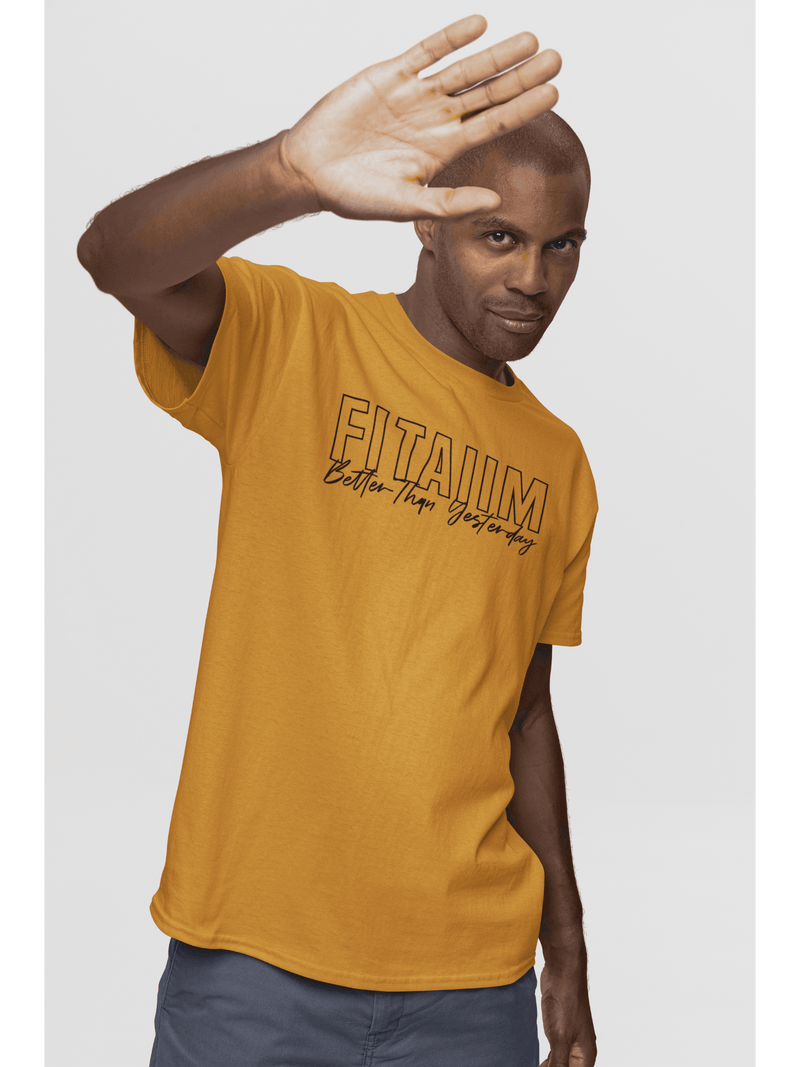 Round Neck T-shirt Mustard Yellow - Fitaiim