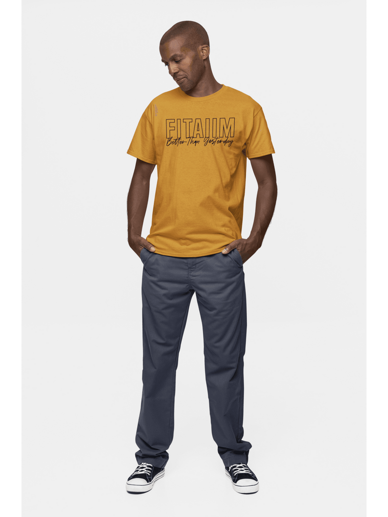 Round Neck T-shirt Mustard Yellow - Fitaiim
