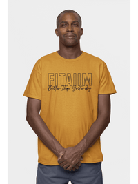 Round Neck T-shirt Mustard Yellow - Fitaiim