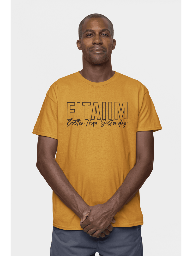 Round Neck T-shirt Mustard Yellow - Fitaiim