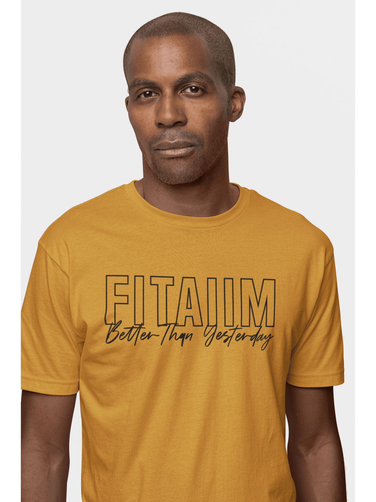 Round Neck T-shirt Mustard Yellow - Fitaiim