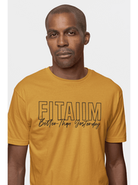 Round Neck T-shirt Mustard Yellow - Fitaiim