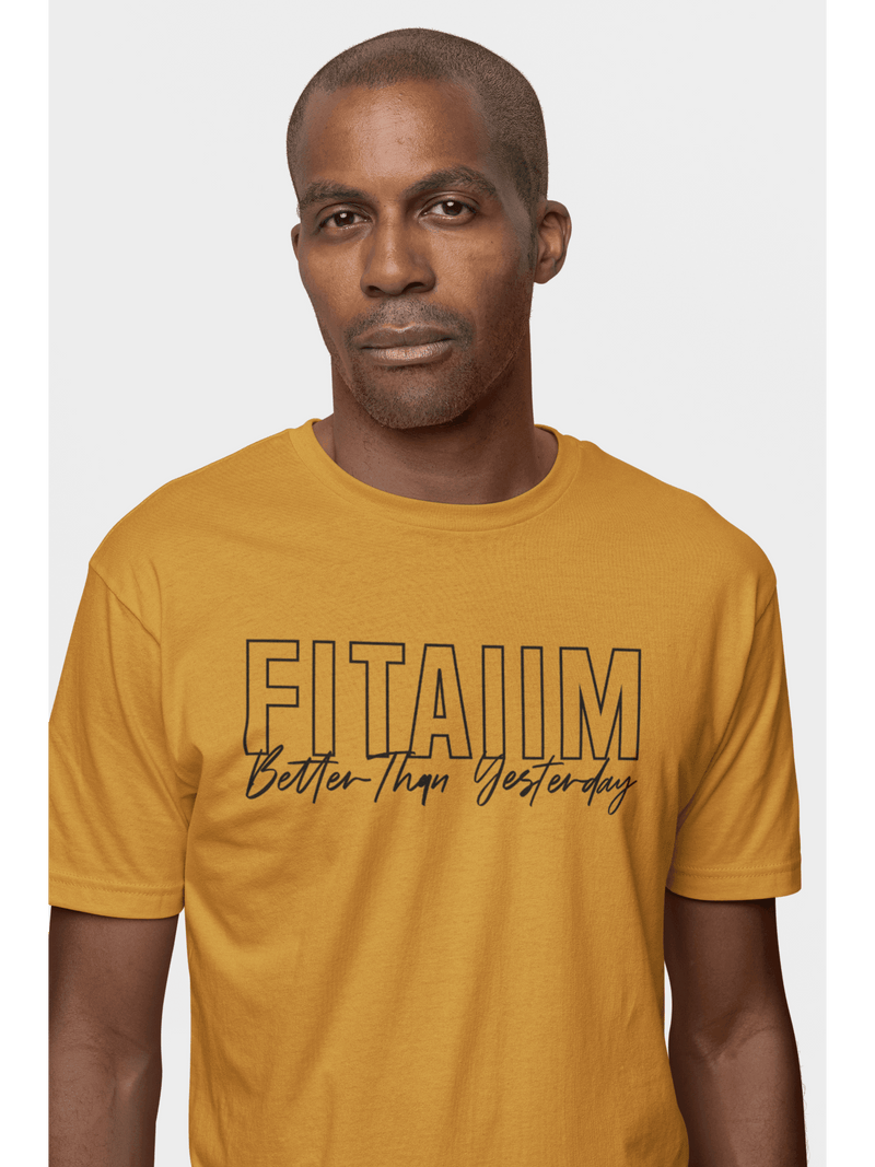 Round Neck T-shirt Mustard Yellow - Fitaiim