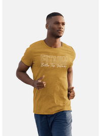 Round Neck T-shirt Mustard Yellow - Fitaiim