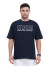 Oversized Men T-Shirt Navy Blue - Fitaiim