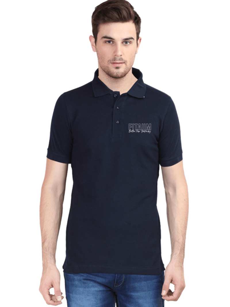 Polo Men T-shirt Navy Blue - Fitaiim