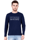 Round Neck Full Sleeve T-Shirt Navy Blue - Fitaiim