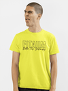 Round Neck T-shirt New Yellow - Fitaiim