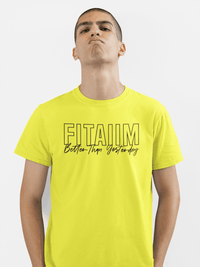 Round Neck T-shirt New Yellow - Fitaiim