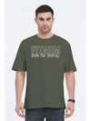 Oversized Men T-Shirt Olive Green - Fitaiim