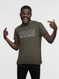 Round Neck T-shirt Olive Green - Fitaiim