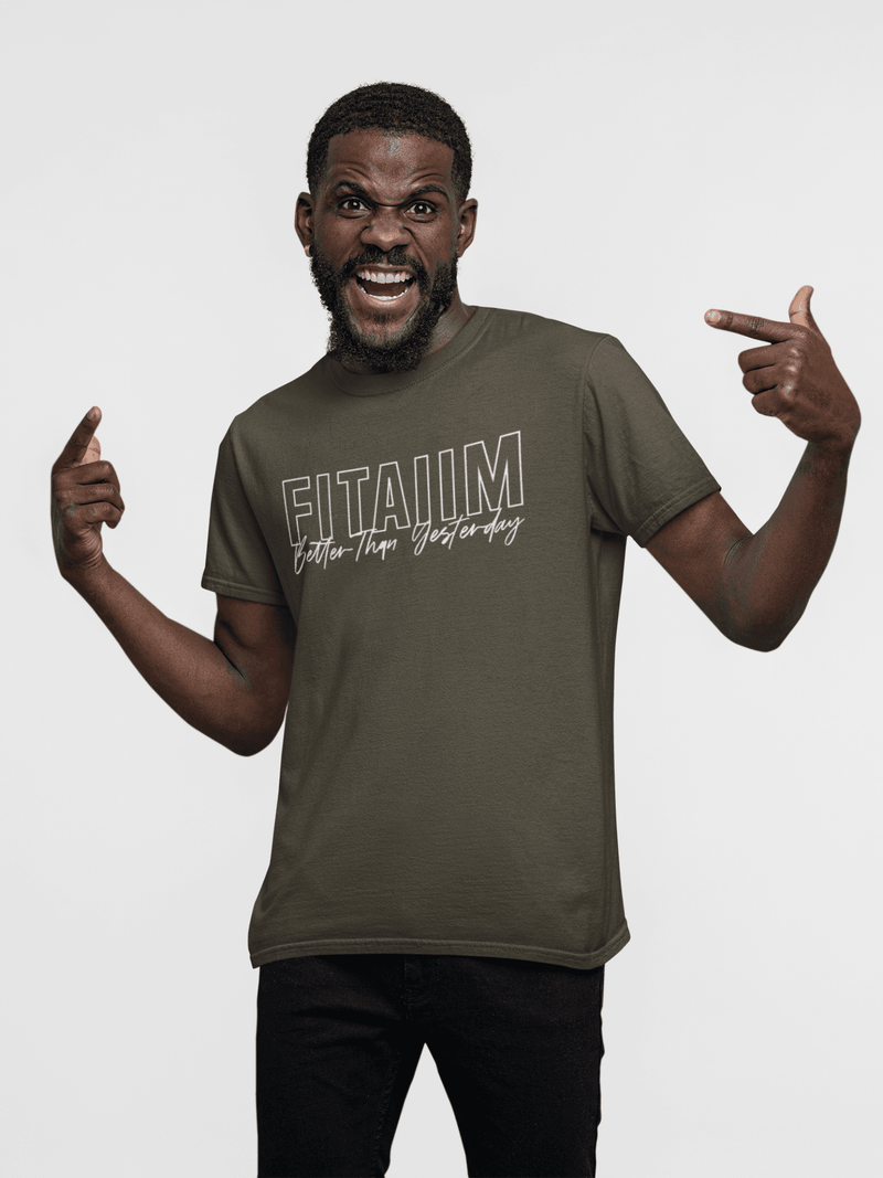 Round Neck T-shirt Olive Green - Fitaiim